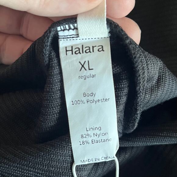 Halara 2-in-1 A Line Mini Skirt Skort XL Black Corduroy Casual Fall Academia NWT - Picture 7 of 8